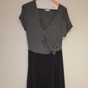 Black and White wrap dress